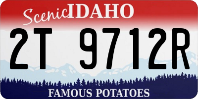 ID license plate 2T9712R