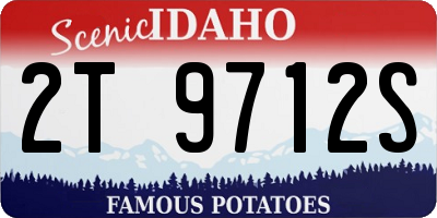 ID license plate 2T9712S