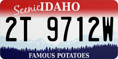 ID license plate 2T9712W