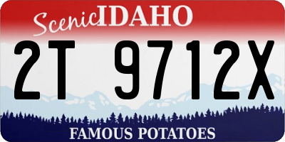 ID license plate 2T9712X