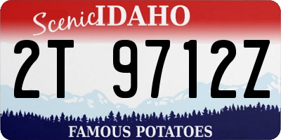 ID license plate 2T9712Z