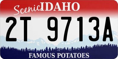 ID license plate 2T9713A