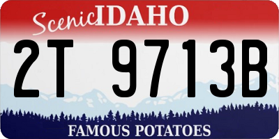 ID license plate 2T9713B