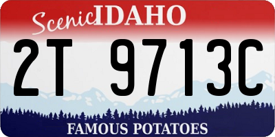 ID license plate 2T9713C