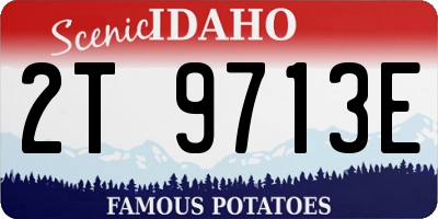 ID license plate 2T9713E