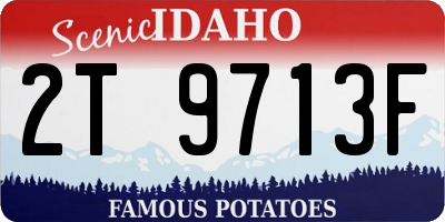 ID license plate 2T9713F