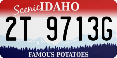 ID license plate 2T9713G