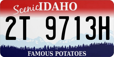 ID license plate 2T9713H