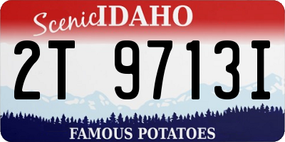 ID license plate 2T9713I