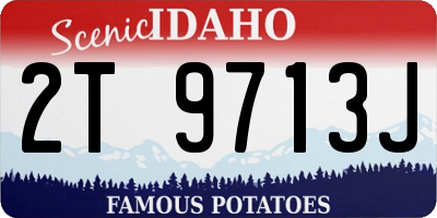 ID license plate 2T9713J