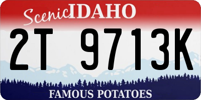 ID license plate 2T9713K