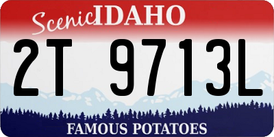 ID license plate 2T9713L