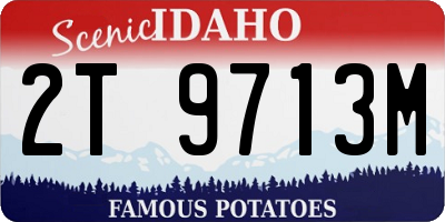 ID license plate 2T9713M