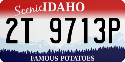 ID license plate 2T9713P