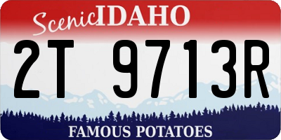 ID license plate 2T9713R