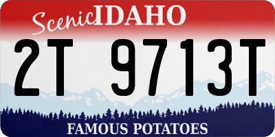 ID license plate 2T9713T