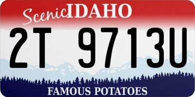 ID license plate 2T9713U