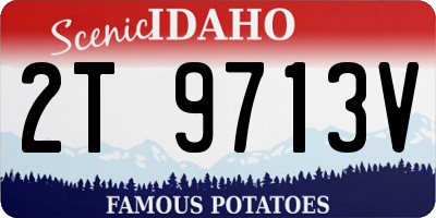 ID license plate 2T9713V