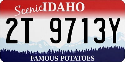 ID license plate 2T9713Y