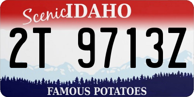 ID license plate 2T9713Z