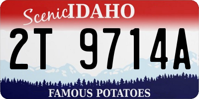 ID license plate 2T9714A