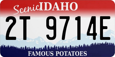 ID license plate 2T9714E