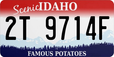 ID license plate 2T9714F