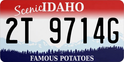 ID license plate 2T9714G