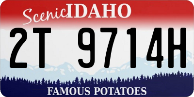 ID license plate 2T9714H