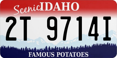 ID license plate 2T9714I