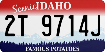 ID license plate 2T9714J