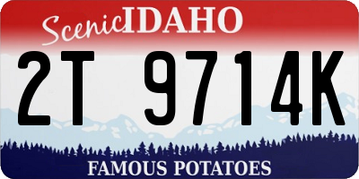 ID license plate 2T9714K