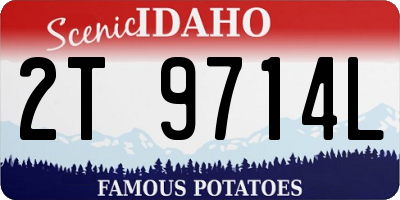 ID license plate 2T9714L