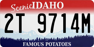 ID license plate 2T9714M