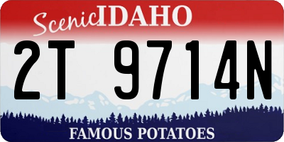 ID license plate 2T9714N