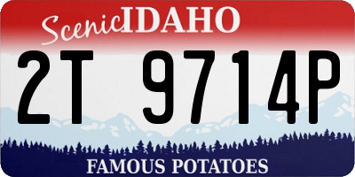 ID license plate 2T9714P