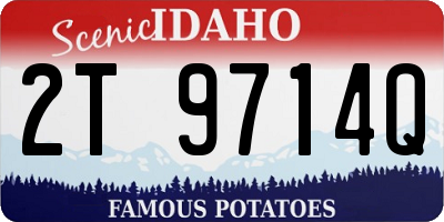 ID license plate 2T9714Q