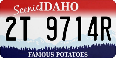 ID license plate 2T9714R