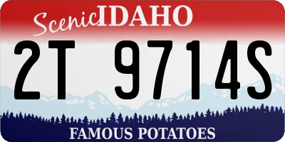 ID license plate 2T9714S