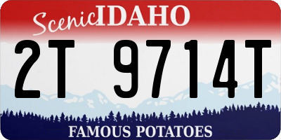 ID license plate 2T9714T