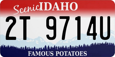 ID license plate 2T9714U