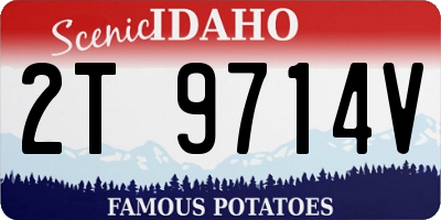 ID license plate 2T9714V