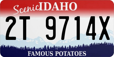 ID license plate 2T9714X