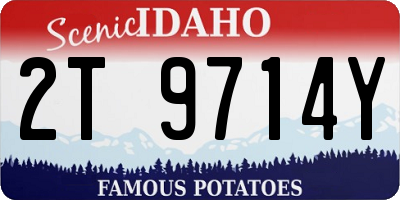 ID license plate 2T9714Y