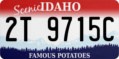 ID license plate 2T9715C