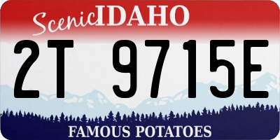 ID license plate 2T9715E