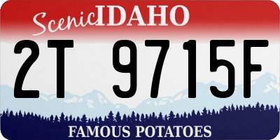 ID license plate 2T9715F