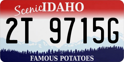 ID license plate 2T9715G