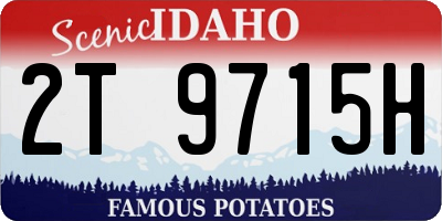 ID license plate 2T9715H