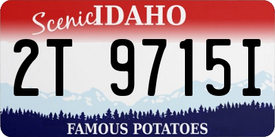 ID license plate 2T9715I